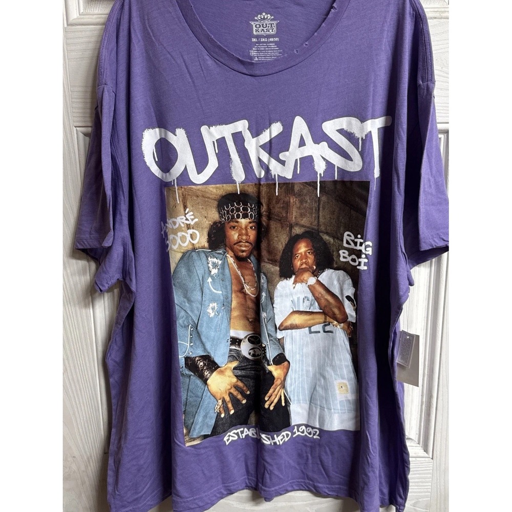 Outkast Graphic Tee Shirt 3XL NWT New Andre 3000 Big Boi Hip Hop purple